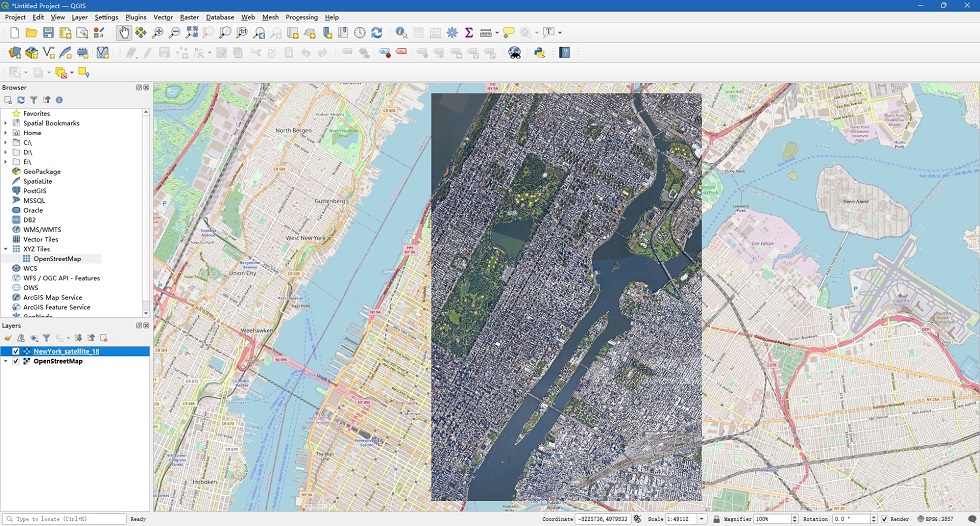 as a layer in QGIS