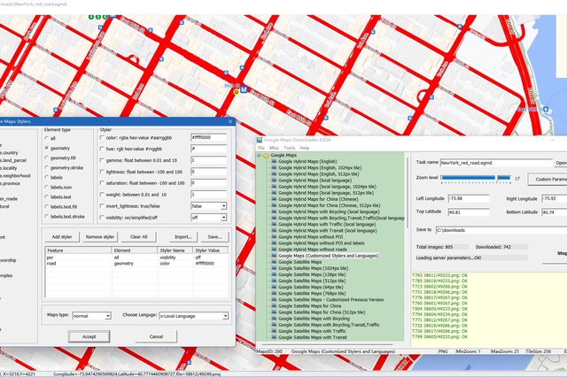 Google Maps Downloader screenshot