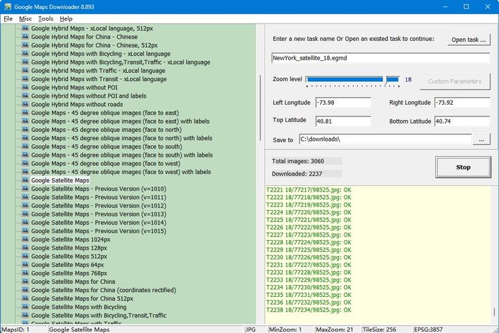 Google Maps Downloader screenshot